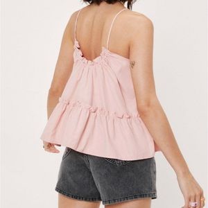 Flowy Pink Tiered Tank Top